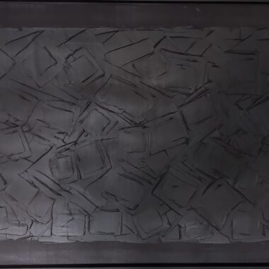 Matthew Remsbecher, "Deep," Plaster and paint, 50.5" x 98.5," 2025