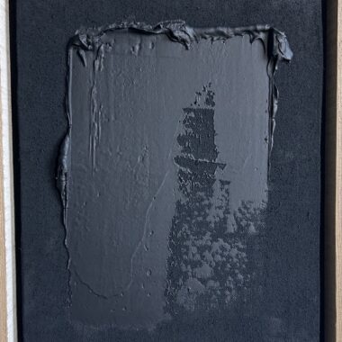 Matthew Remsbecher, "Slip," Plaster and paint, 12" x 16," 2025