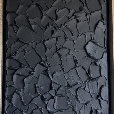 Matthew Remsbecher, "Strokes," Plaster and paint, 12" x 16," 2025