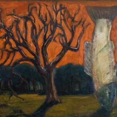 Thomas Wood, "Fish and Tree," Oil on canvas, 29.5" x 24", 1997